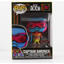 Funko Pop! Marvel Black Light Vinyl Figure Collection Mcu Glow Toy (Captain America (Sam Wilson))
