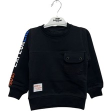 Uğurböceğiçocuk Skı Explorar Kol Yazılı Maskot Erkek Sweat 1481