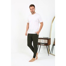 Monolya Erkek Pamuk Tek Alt Pijama Haki 27551