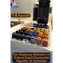 Color House Kahve Kapsül Standı Kahve Makinesi Stant Nespresso Original Kapsül Uyumlu 70 Adet Kapasiteli