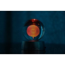 Nidage Karahindiba Standlı Işıklı Küre Cam Küre