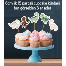 Hiras Dizayn 32 Parça Dinozor Temalı Dev Set Çocuk Kutlama Doğum Günü Süsü Banner Pasta Kürdanı Cupcake