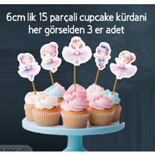 Hiras Dizayn 32 Parça Sevimli Balerin Dev Set Doğum Günü Süsü Banner Pasta Kürdanı Cupcake Süsü