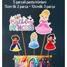 Hiras Dizayn 32PARÇA Masal Prensesleri Dev Doğum Günü Süsü Banner Pasta Kürdanı Cupcake Süsü Seti