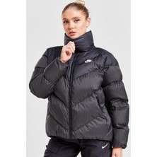 Nike Therma-Fit Windpuffer Grid Siyah Bol Kesim Kadın Spor Mont