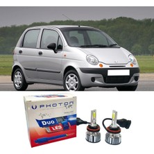 Photon Daewo Matiz LED Xenon Uzun + Kısa Far Ampulü H4 Duo Yeni Seri Beyaz