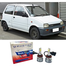 Photon Daihatsu Cuore LED Xenon Uzun + Kısa Far Ampulü H4 Duo Yeni Seri Beyaz