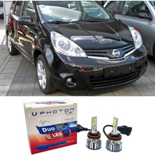Photon Nissan Note LED Xenon Uzun + Kısa Far Ampulü H4 Duo Yeni Seri Beyaz 2006-2012