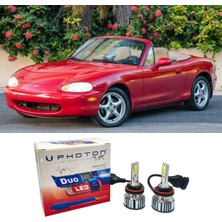 Photon Mazda Mx5 LED Xenon Uzun + Kısa Far Ampulü H4 Duo Yeni Seri Beyaz