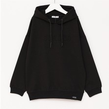 Erkek Çocuk Uzun Kol Ince Kapşonlu Alt - Üst Takım - 11595 - Siyah