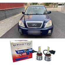 Photon Chery Tiggo LED Xenon Uzun + Kısa Far Ampulü H4 Duo Yeni Seri Beyaz