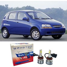 Photon Chevrolet Kalos LED Xenon Uzun + Kısa Far Ampulü H4 Duo Yeni Seri Beyaz