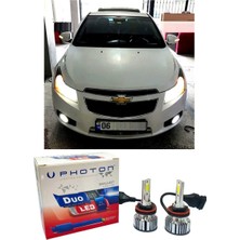 Photon Chevrolet Cruze LED Xenon Uzun + Kısa Far Ampulü H4 Duo Yeni Seri Beyaz