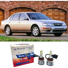 Photon Nissan Maxima Qx LED Xenon Uzun + Kısa Far Ampulü H4 Duo Yeni Seri Beyaz