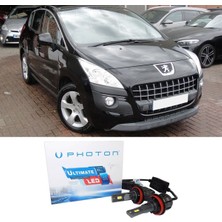Photon Peugeot 3008 LED Xenon Uzun Far Ampulü H7 Ultimate 9500 Lumens Yeni Seri Beyaz 2010-2013