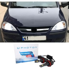 Photon Opel Corsa C LED Xenon Kısa Far Ampulü H7 Ultimate 9500 Lumens Yeni Seri Beyaz 2000-2006