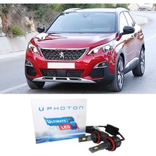 Photon Peugeot 3008 LED Xenon Kısa Far Ampulü H7 Ultimate 9500 Lumens Yeni Seri Beyaz 2016+