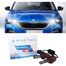 Photon Skoda Scala LED Xenon Uzun Far Ampulü H7 Ultimate 9500 Lumens Yeni Seri Beyaz 2019+