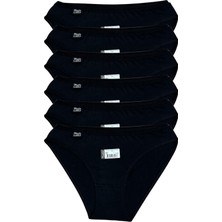 Nana & Mayka Moda Tutku 6'lı Paket Kadın Elastan Likralı Pamuk Düz Bikini Slip Külot Standart ( M -L ) 715