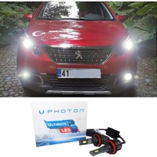 Photon Peugeot 2008 LED Xenon Kısa Far Ampulü H7 Ultimate 9500 Lumens Yeni Seri Beyaz 2013-2019