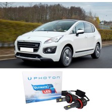 Photon Peugeot 3008 LED Xenon Kısa Far Ampulü H7 Ultimate 9500 Lumens Yeni Seri Beyaz 2013-2016