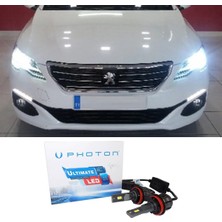Photon Peugeot 301 LED Xenon Kısa Far Ampulü H7 Ultimate 9500 Lumens Yeni Seri Beyaz 2017+