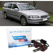 Photon Volvo V70 LED Xenon Kısa Far Ampulü H7 Ultimate 9500 Lumens Yeni Seri Beyaz 2001-2005