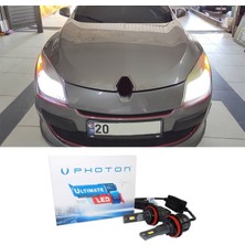 Photon Renault Megane 3 LED Xenon Kısa Far Ampulü H7 Ultimate 9500 Lumens Yeni Seri Beyaz
