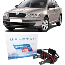 Photon Skoda Octavia Mk2 LED Xenon Kısa Far Ampulü H7 Ultimate 9500 Lumens Yeni Seri Beyaz 2004-2009