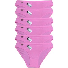 Nana & Mayka Moda Tutku 6'lı Paket Kadın Elastan Likralı Pamuk Düz Bikini Slip Külot Standart ( M -L ) 715