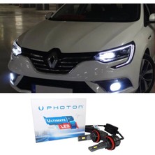 Photon Renault Megane 4 LED Xenon Uzun Far Ampulü H7 Ultimate 9500 Lumens Yeni Seri Beyaz