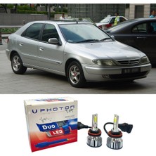 Photon Citroen Xsara LED Xenon Uzun + Kısa Far Ampulü H4 Duo Yeni Seri Beyaz
