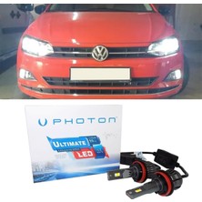 Photon Vw Polo Mk6 LED Xenon Kısa Far Ampulü H7 Ultimate 9500 Lumens Yeni Seri Beyaz 2017+