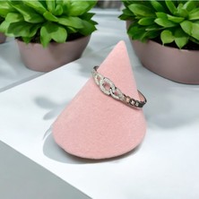 Stainless Steel Zirkon Taşlı Zincir Detaylı Çelik Kelepçe