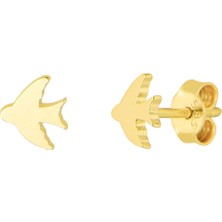 goldkupe 14 Ayar Altın Kuş Küpe 0,76 gr