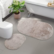 Bonny Home 2'li Rixos Vizon Kaymaz Taban Banyo Paspası & Halısı Seti