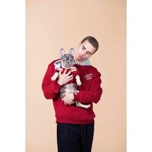 Salya Store Oversize Brooklyn Bordo Hoodie People Sahipler Için SK-107