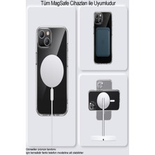 Caseart Apple iPhone Se 3 Kılıf Magsafe Kablosuz Şarj Destekli Şeffaf Silikon Kapak