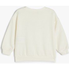 Koton Baskılı Uzun Kollu Bisiklet Yaka Pamuklu Sweatshirt