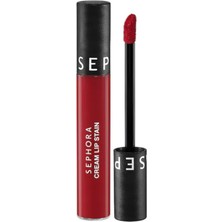 Sephora Collectıon Cream Lip Stain – Bulaşmayan Kadife Bitişli Ruj - Mat Likit Ruj 128 Fancy Raspberry (5 ml)