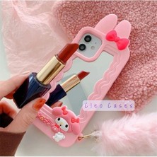 Cleo Cases Tarzını Yansıt iPhon Ayfon 13/14 Uyumlu My Melody Detaylı Anime Figürlü Yumuşacık Hamur Kılıf