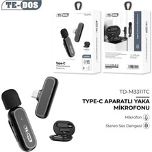 Elmalı Store Te Dos Usb-C Type-C Bağlantı Aparatlı Android iPhone iPad Tablet Uyumlu Youtuber Influencer Yaka Mikrofonu