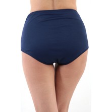 Sea Queen Kadın Büyük Beden Yüksek Bel Toparlayıcı Likralı Kumaş Bikini Altı