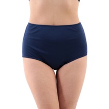 Sea Queen Kadın Büyük Beden Yüksek Bel Toparlayıcı Likralı Kumaş Bikini Altı