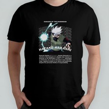 Pixxa Naruto Kakashi Hatake %100 Pamuklu Bisiklet Yaka T-Shirt Model 9