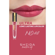 Sheida Ultra Long Lastıng Lıpcolor (Likit Ruj) No:08