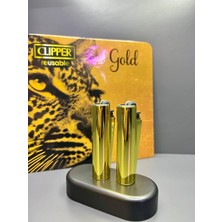Orijinal Metal Kılıflı Taşlı ve Gazlı 2 Adet Clipper Çakmak