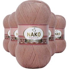 Nako 5 Adet Angora Lüks El Örgü İpi Bronz 11054