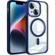 Fibaks Apple iPhone 13 Kılıf Magsafe Wireless Şarj Özellikli Tam Koruma Renkli Sert Silikon Ege Kapak