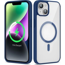 Fibaks Apple iPhone 13 Kılıf Magsafe Wireless Şarj Özellikli Tam Koruma Renkli Sert Silikon Ege Kapak